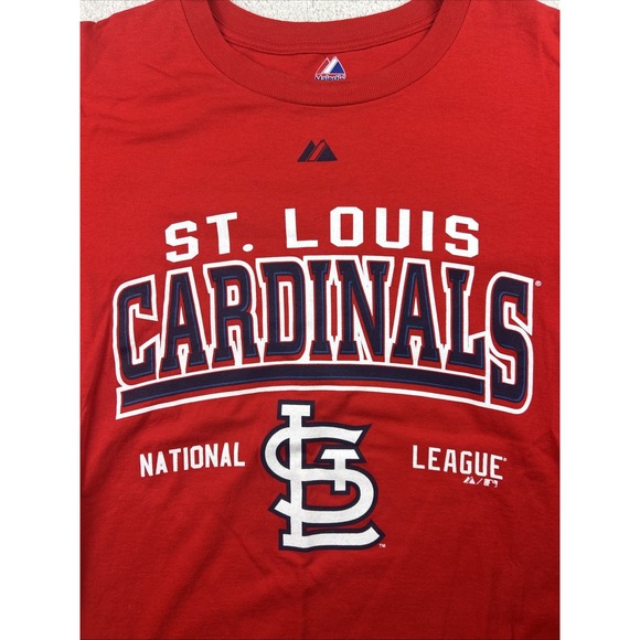 St Louis Cardinals‎ MLB Baseball Red Majestic National League T Shirt Mens M - Picture 2 of 9